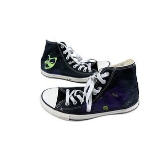 Converse Shoes Mens Size 6.5 Black Lace Up Canvas High‎ Top Hand Painted M9160